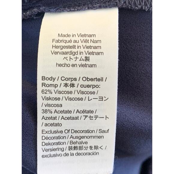 J.CREW Women's Blue/Yellow Double Stripe Crepe Pull-On Track Pants SZ 0 - Picture 8 of 10